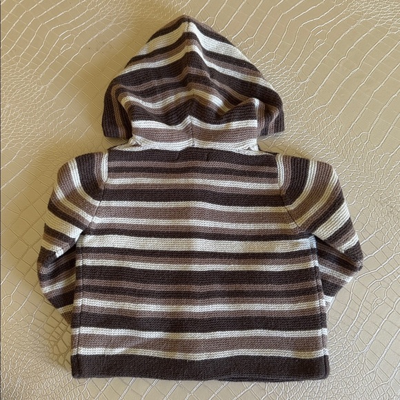 Baby Gap Striped Hooded Lined Baby Cardigan - Picture 2 of 9